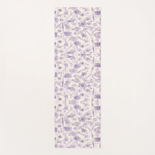 Tapis De Yoga Collage floral coloré (Devant)