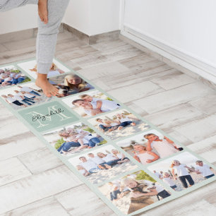 Tapis De Yoga Collage photo de famille personnalisée - Monogramm