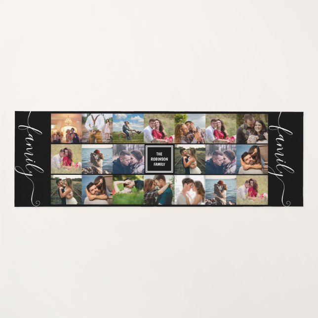Tapis De Yoga Collage photo de mariage personnalisé Yoga Mat (Devant (Horizontal))