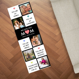 Tapis De Yoga Collage Photo Fête Des Mères Avec Citations De Mei