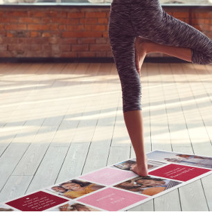 Tapis De Yoga Collage photo Valentines Photo personnalisée 6