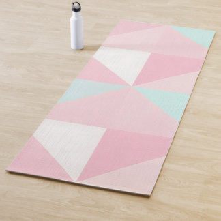 Tapis De Yoga Collection Populaire Abstraite Rose Pâle Menthe
