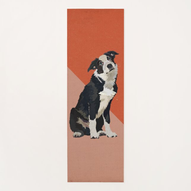 TAPIS DE YOGA COLLIE FRONTALIÈRE (Devant)
