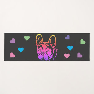 Tapis De Yoga Collier coeur bouledogue français Bulldog français