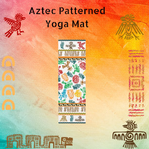 Tapis De Yoga Colorée Aztèque Motif Yoga Mat