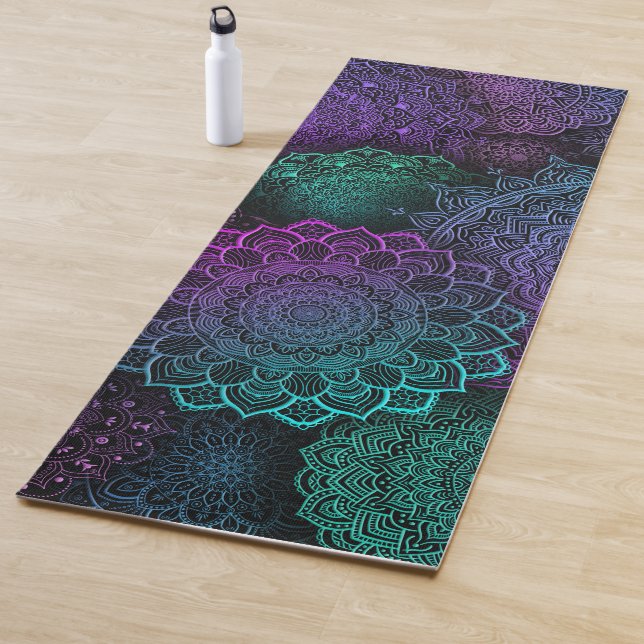 Tapis De Yoga Colorful collections of mandala (En situation)