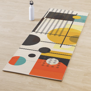 Tapis De Yoga Composition des formes géométriques colorées