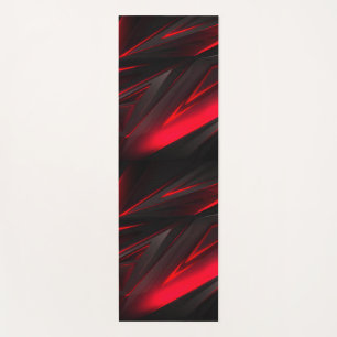 Tapis De Yoga Conception abstraite rouge au point