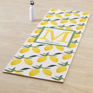 Tapis De Yoga Conception de citron monogramme