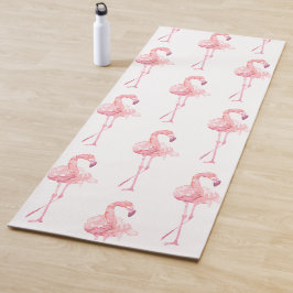 Tapis De Yoga Conception de la série de Flamants roses d'appel d