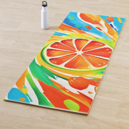 Tapis De Yoga Conception de l'éclaboussure pivotante des agrumes