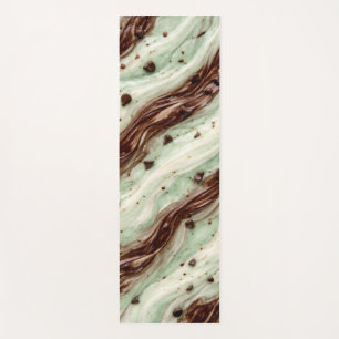 Tapis De Yoga Conception de marbre Milkshake Menthe Chocolat