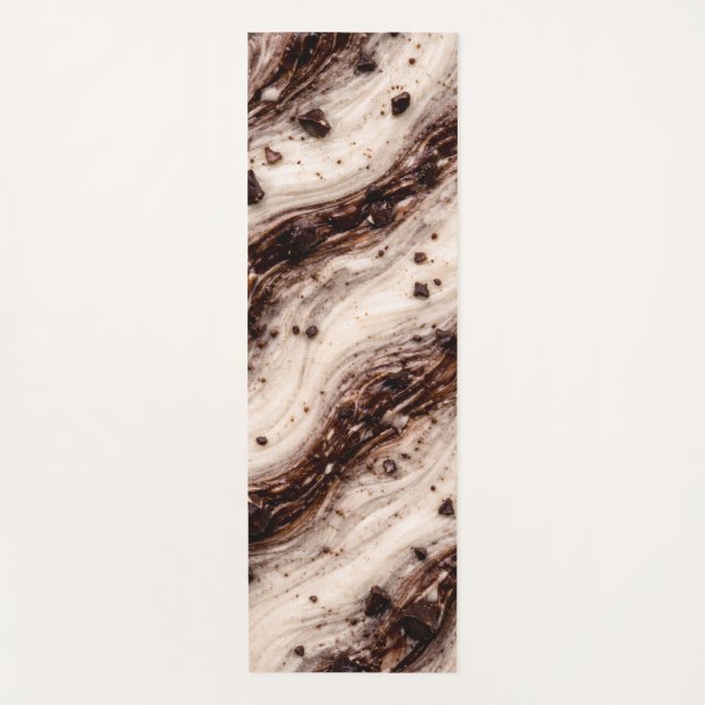 Tapis De Yoga Cookies and Cream Milkshake Marble Texture Design (Devant)