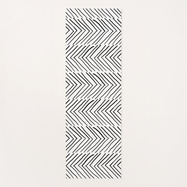 Tapis De Yoga Cool Doodle artisanal Herringbone Boho minimal (Devant)