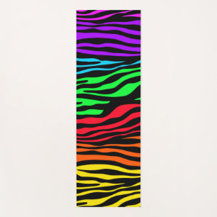 Tapis De Yoga Copie de zèbre d'arc-en-ciel