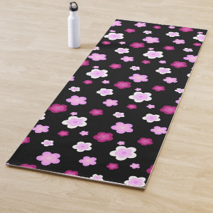 Tapis De Yoga Couleur fleurie rose pâle Motif