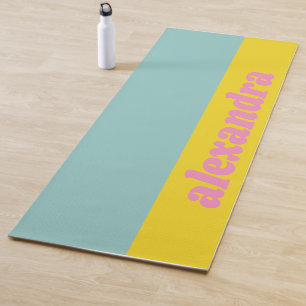 Tapis De Yoga Couleur Pastel Clair Bloc Personnalisé