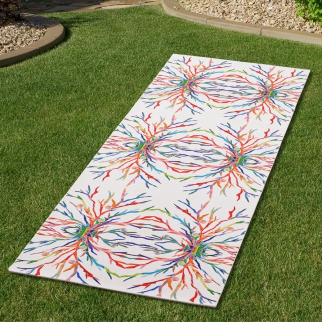 Tapis De Yoga Couleurs arc-en-ciel Abstraites (Créateur téléchargé)