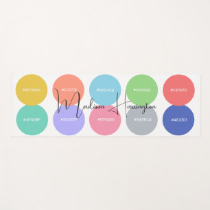 Tapis De Yoga Couleurs avec codes hexadécimaux Concepteur de nom
