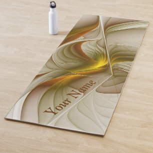 Tapis De Yoga Couleurs des métaux précieux, nom fractal Abstrait
