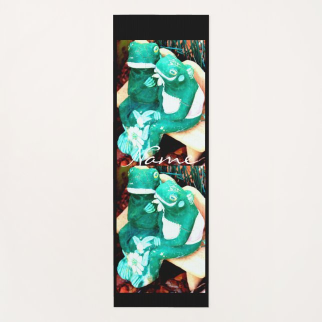 Tapis De Yoga Couple de grenouilles vertes Thunder_Cove (Devant)