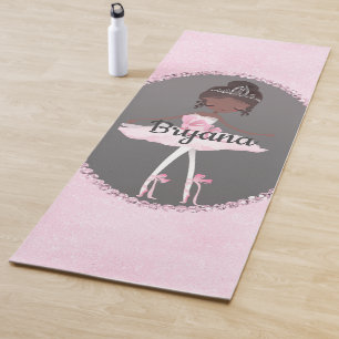 Tapis De Yoga Couture rose et gris Ballerina ethnique Personnali