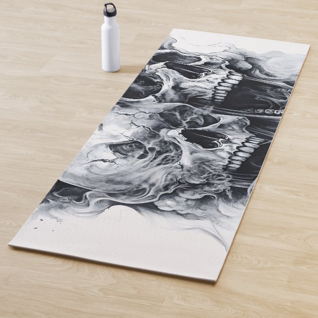 Tapis De Yoga Crâne fantôme de minuit (En situation)