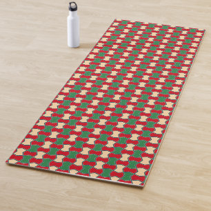 Tapis De Yoga Cravate islamique rouge verte Bow Motif géométriqu