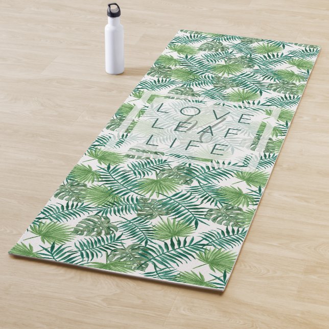 Tapis De Yoga Créez votre propre monogramme botanique de motif (En situation)