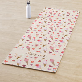 Tapis De Yoga Crème glacée Whimsical Retro Inspiré
