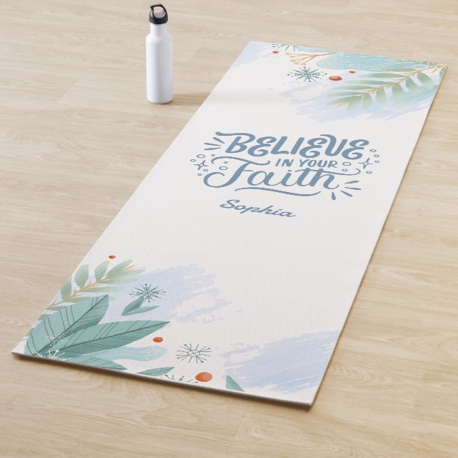 Tapis De Yoga Croyez En Votre Foi Vibes D'Hiver Bible Verse (En situation)