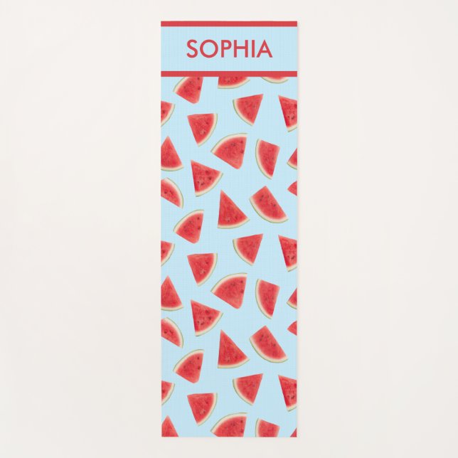 Tapis De Yoga Custom Realistic Watermelon Slice Summer Pattern (Devant)