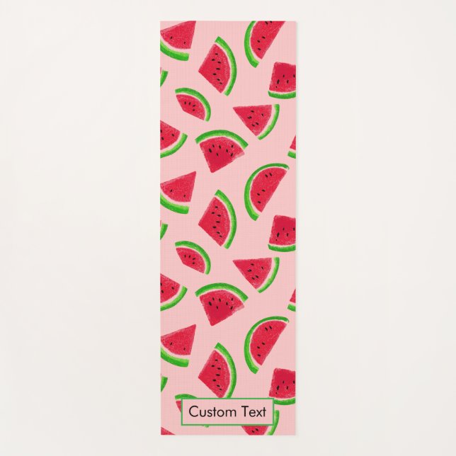 Tapis De Yoga Custom Watermelon Slice Pattern (Devant)
