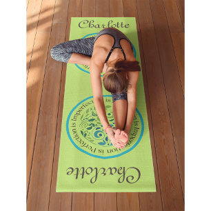 Tapis De Yoga (Customisez-moi) Yin Yang Olive Workout, Pilates e