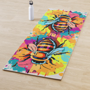 Tapis De Yoga Cute Bee Yoga Mat - Miel Bees Yoga Mat