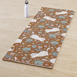 Tapis De Yoga Cute chat Floral Yoga Mat