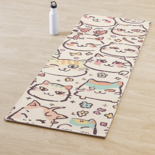 Tapis De Yoga Cute Chat simple chaton Motif