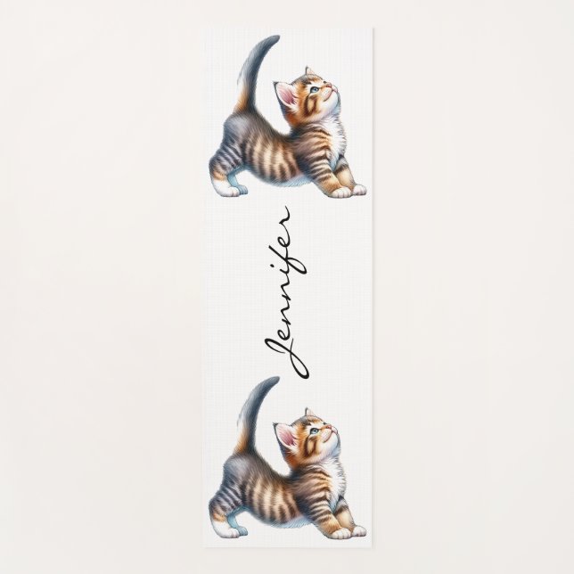 Tapis De Yoga Cute chat Yoga Mat (Devant)