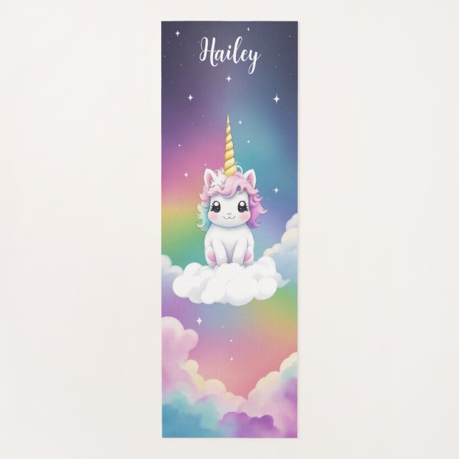 Tapis De Yoga Cute Kawaii Unicorn Enfants Yoga Mat (Devant)