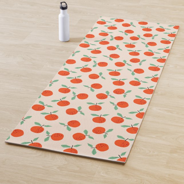 Tapis De Yoga Cute oranges sweet fruit pattern  (En situation)