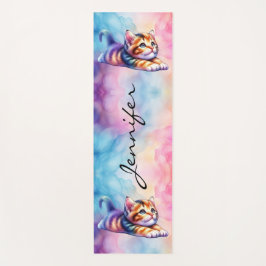 Tapis De Yoga Cute Yoga Kitty Chat Amateurs Yoga Mat