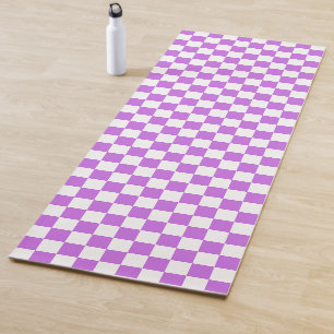 Tapis De Yoga Damier magenta visuel classique