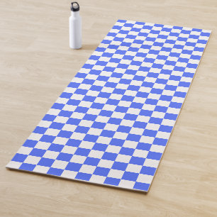 Tapis De Yoga Damier saphir classique visuel