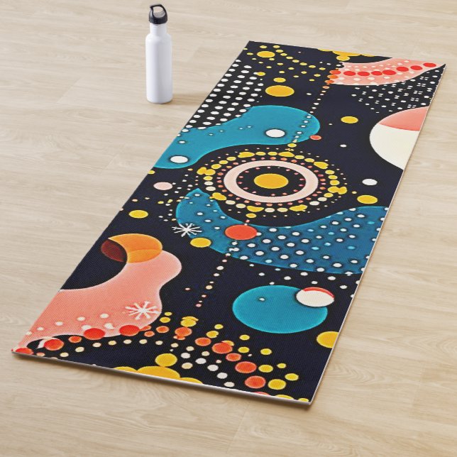 Tapis De Yoga Danse cosmique Abstraite (En situation)