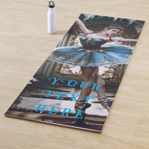 Tapis De Yoga Danse de ballet dans un Tutu bleu sur deux côtés