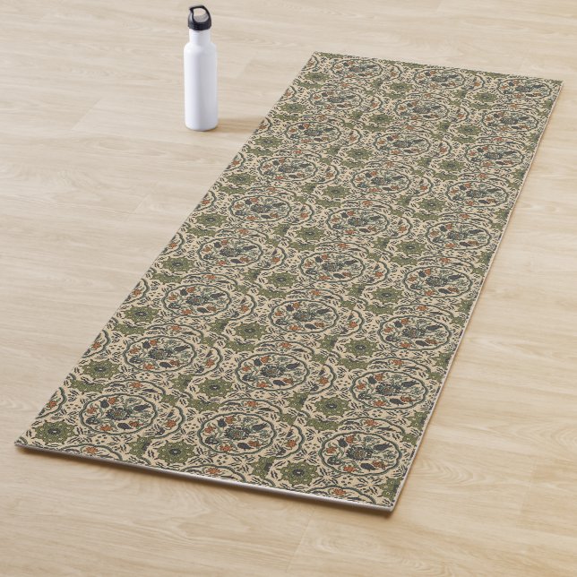 Tapis De Yoga Décor Floral Perse Carrelage (En situation)