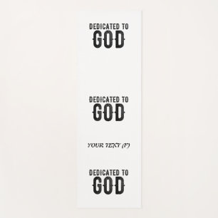TAPIS DE YOGA DÉDIÉ À DIEU PERSONNALISABLE COOL TEXTE NOIR