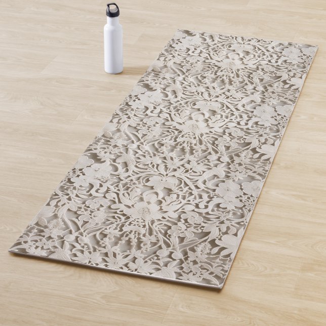 Tapis De Yoga Dentelle Vintage Boho (En situation)