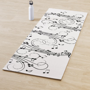 Tapis De Yoga Design de musique de notes