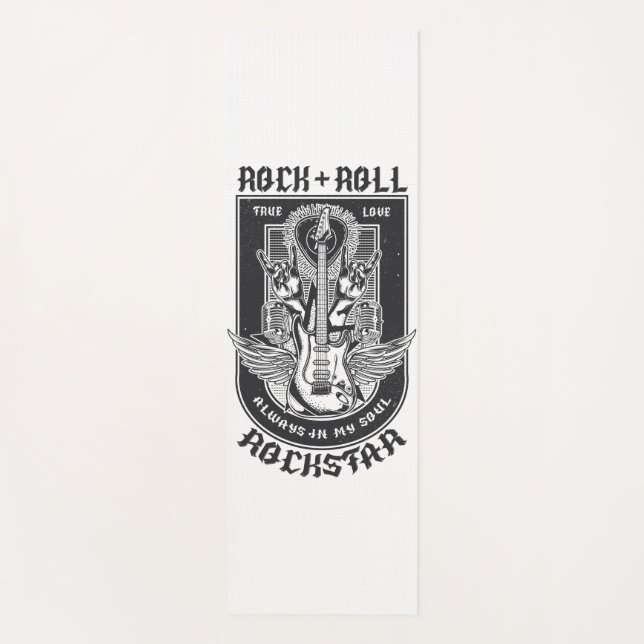 Tapis De Yoga Design Guitar Rock (Devant)